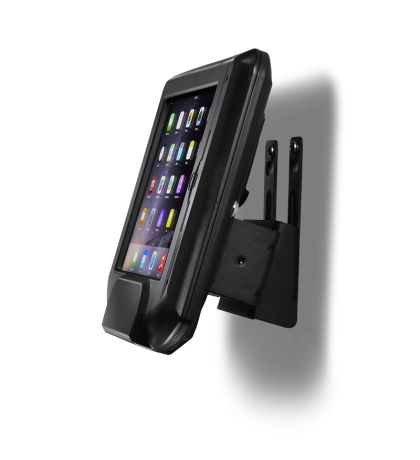 Infinea Omni barcode scanner - wall mounted side view